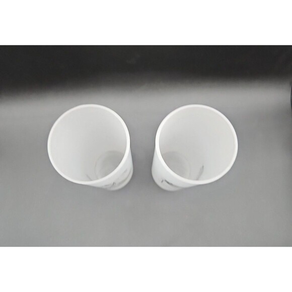 Rare Vintage MCM WILLIAM W. STEIG Frosted Highball Bar Glasses Set of 2 Comic - Picture 3 of 5